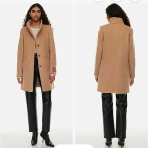 Aritzia Wilfred Dusty Pink Wool Coat
